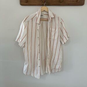Katin Alan Short Sleeve Shirt in the Off White Stripe colorway